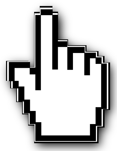 Hand cursor pointing at replay controls